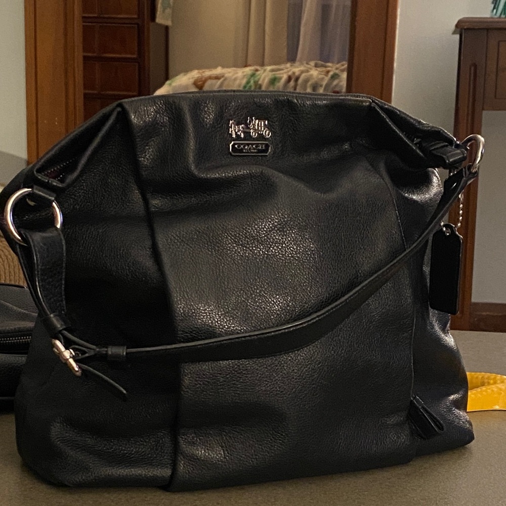 Coach beautiful black leather hobo bag Bag